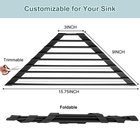 Anti-slip design prevents sliding on wet countertops and sinks