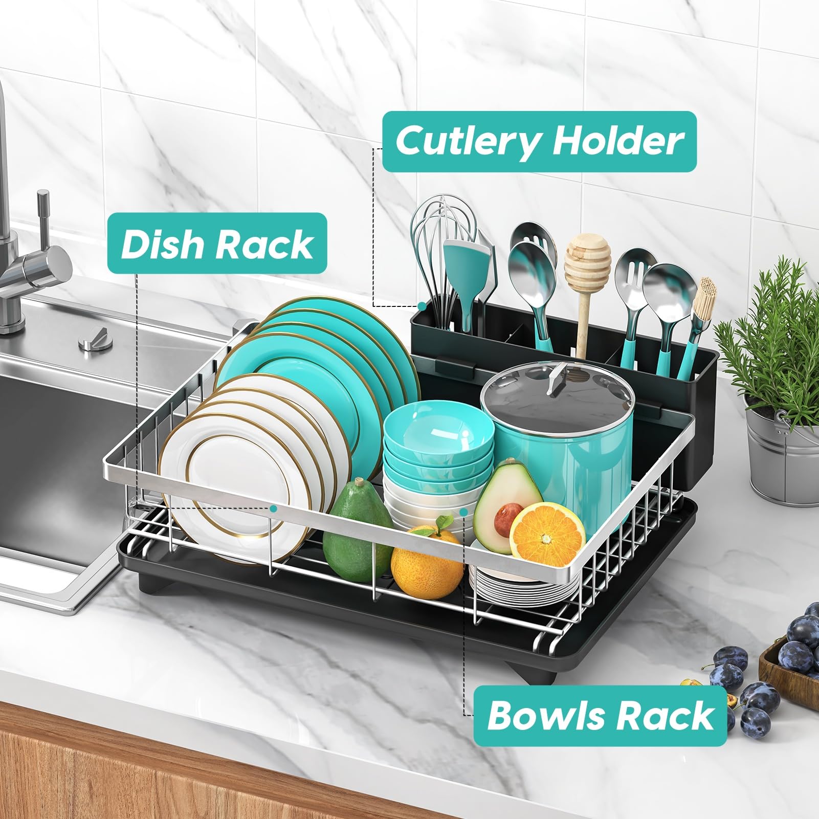 MERRYBOX water tray guides water into the sink, preventing countertop dampness