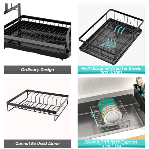 MERRYBOX Pro+ dish rack raised feet allow height adjustment for sinks