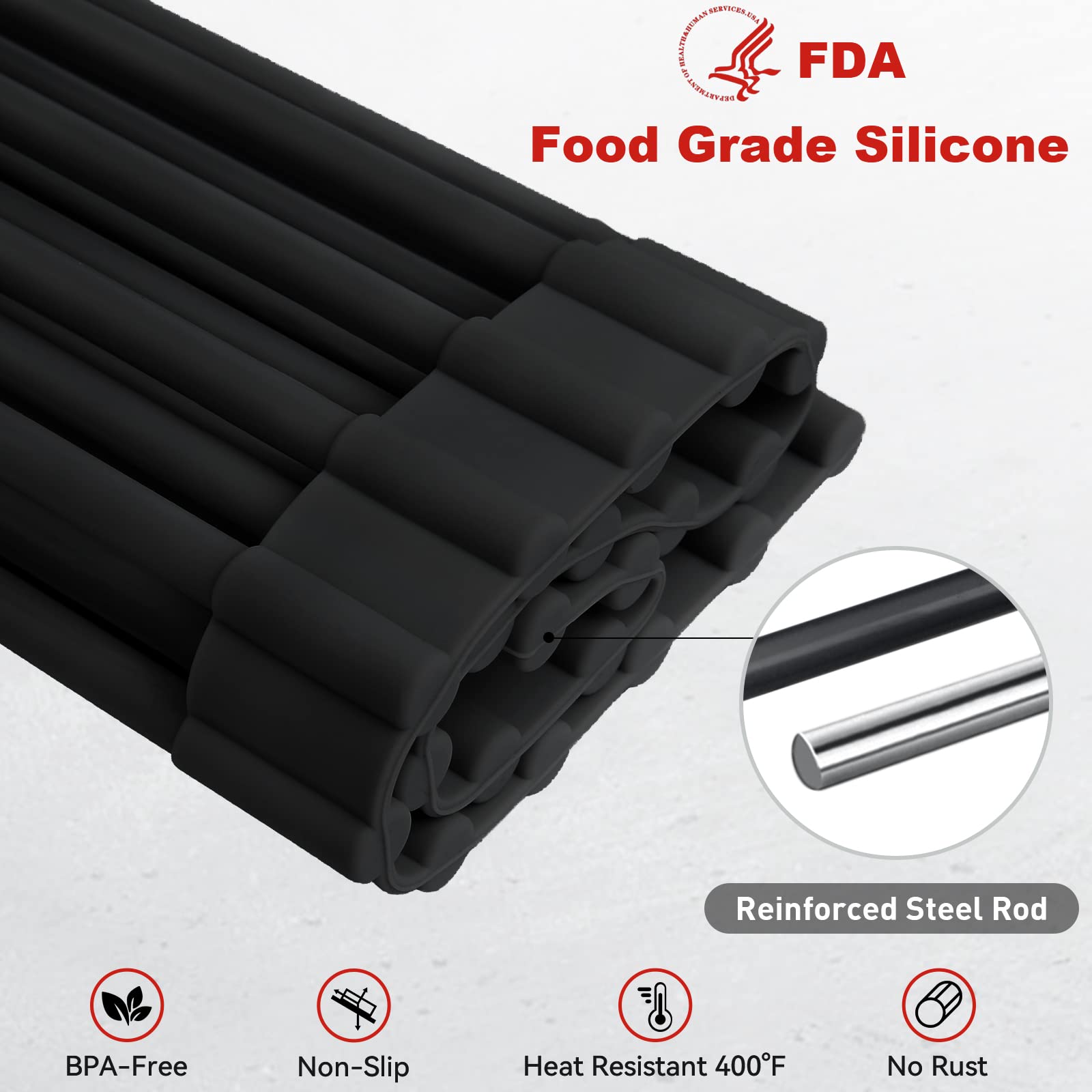 MERRYBOX rust-proof silicone wrap lasts longer than metal racks.