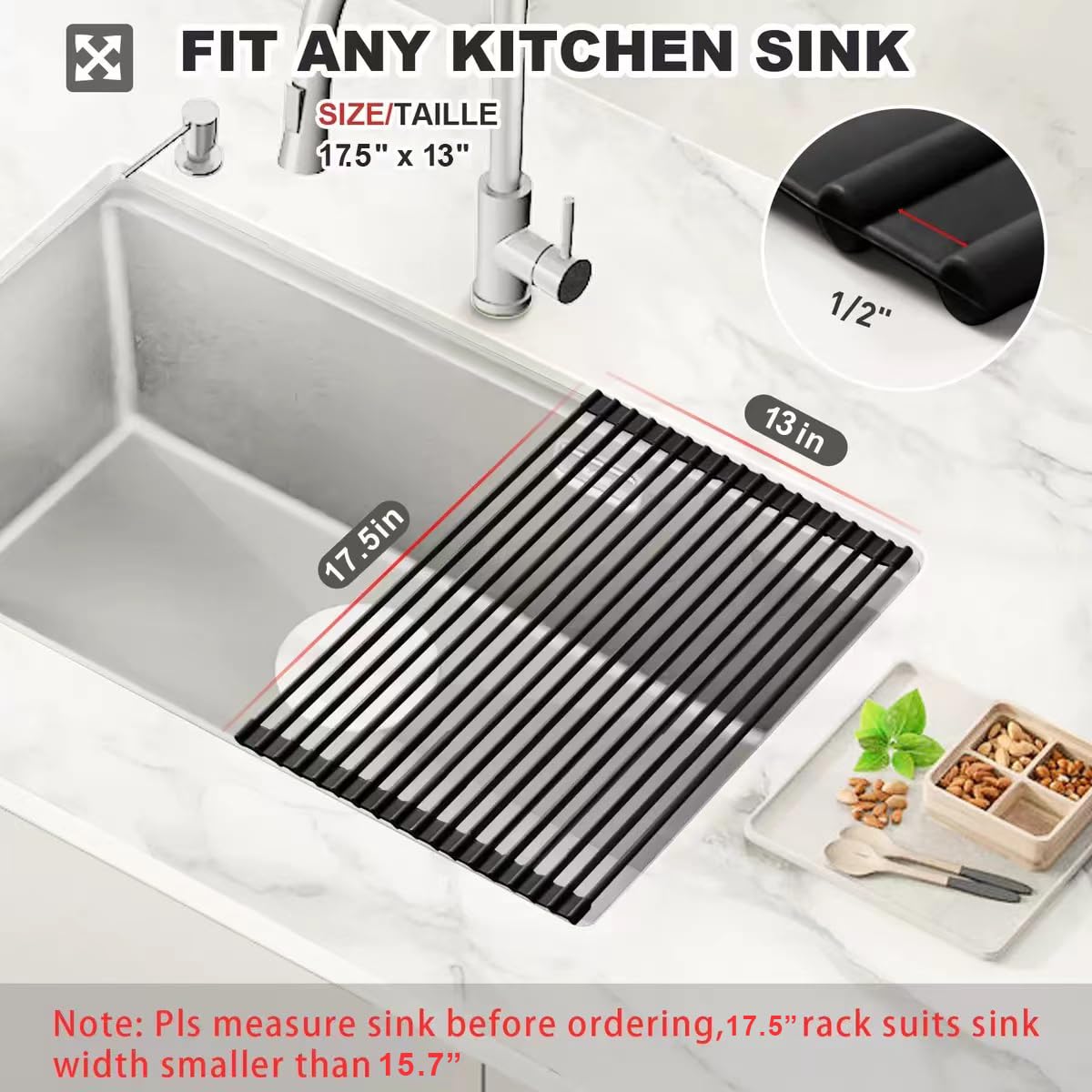 MERRYBOX silicone-wrapped drying rack offers heat resistance and rust-free performance for hot pots.
