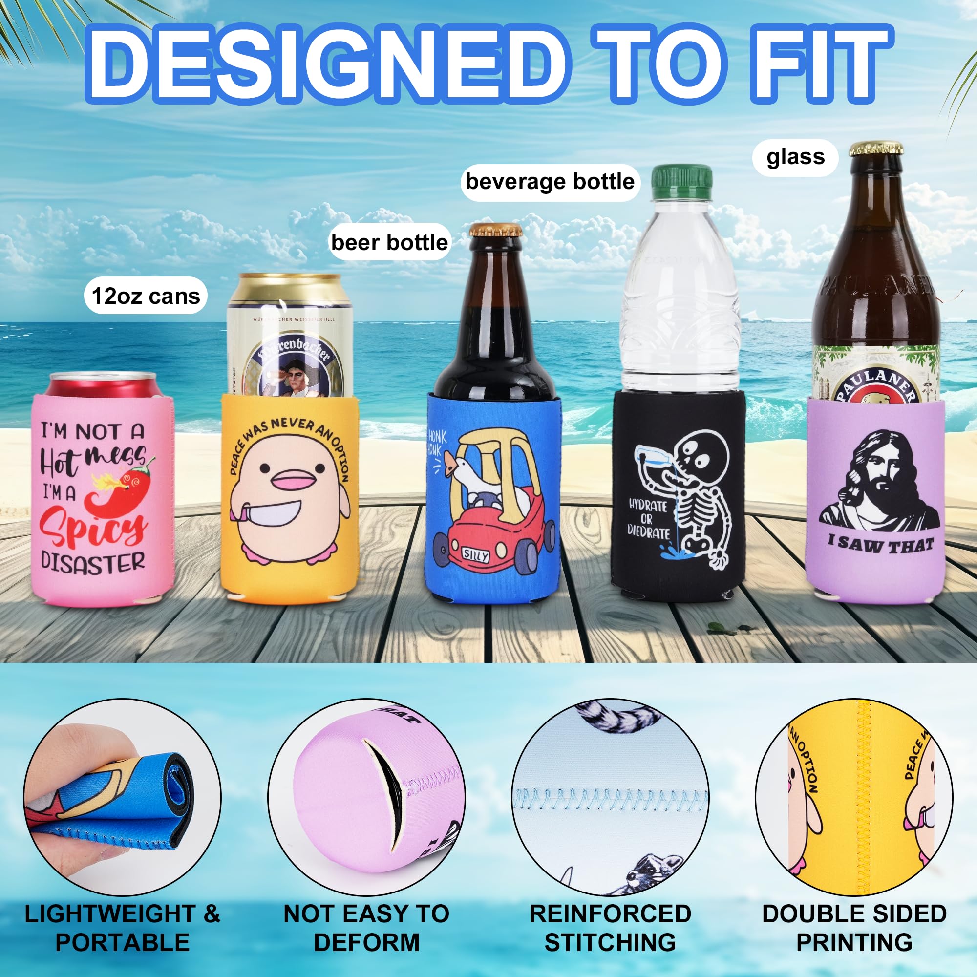 Merrypuls 12oz sleeve universal fit helps keep beverages cool longer