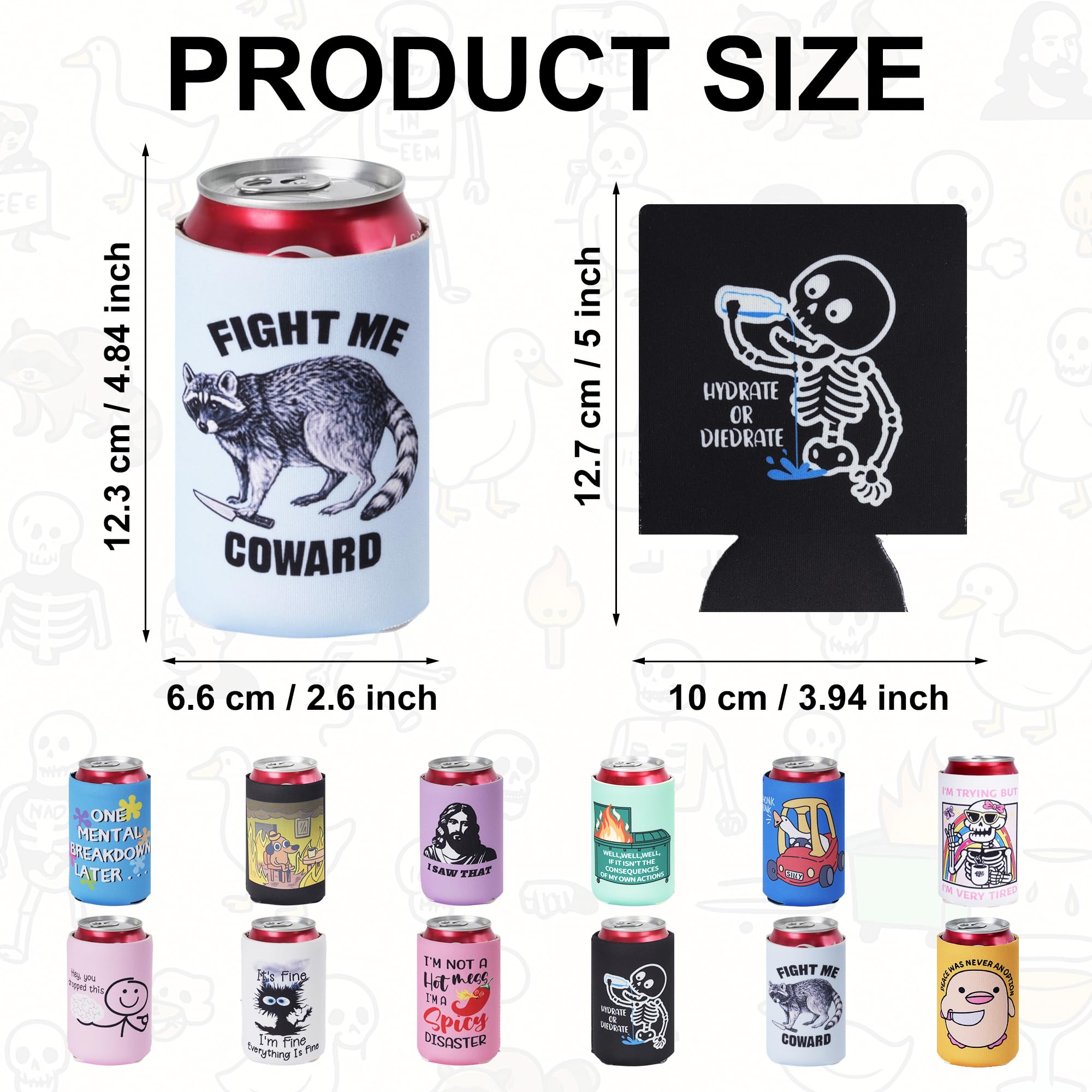 Merrypuls collapsible can sleeve fits standard 12 oz cans for easy packing