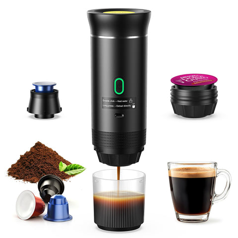 Meseto portable espresso machine front view for easy on-the-go brewing.