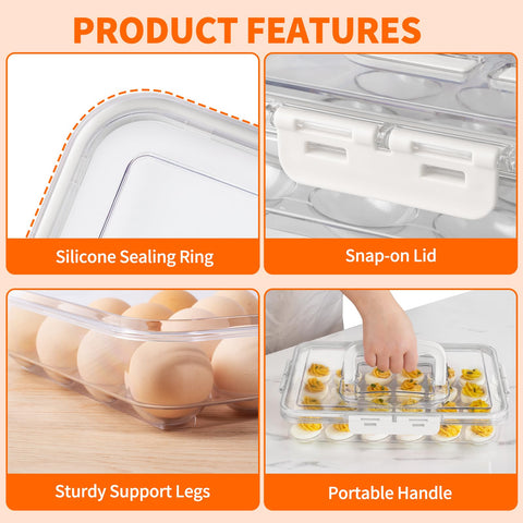 MesRosa BPA-free clear plastic keeps eggs safe and clean.