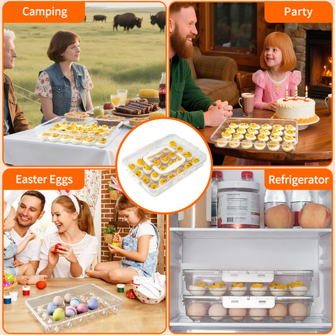 MesRosa transport-ready egg platter ideal for parties and outdoor events.
