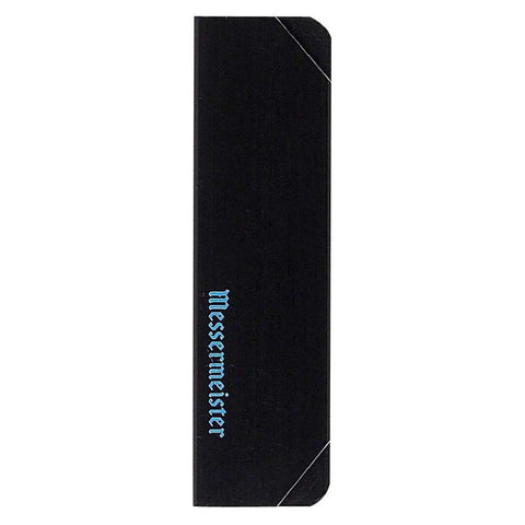 Messermeister Chef's Edge-Guard in black protects blades during storage and travel.