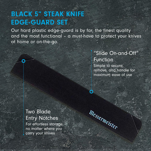 Messermeister edge guard with two entry notches, close-up for easy knife attachment