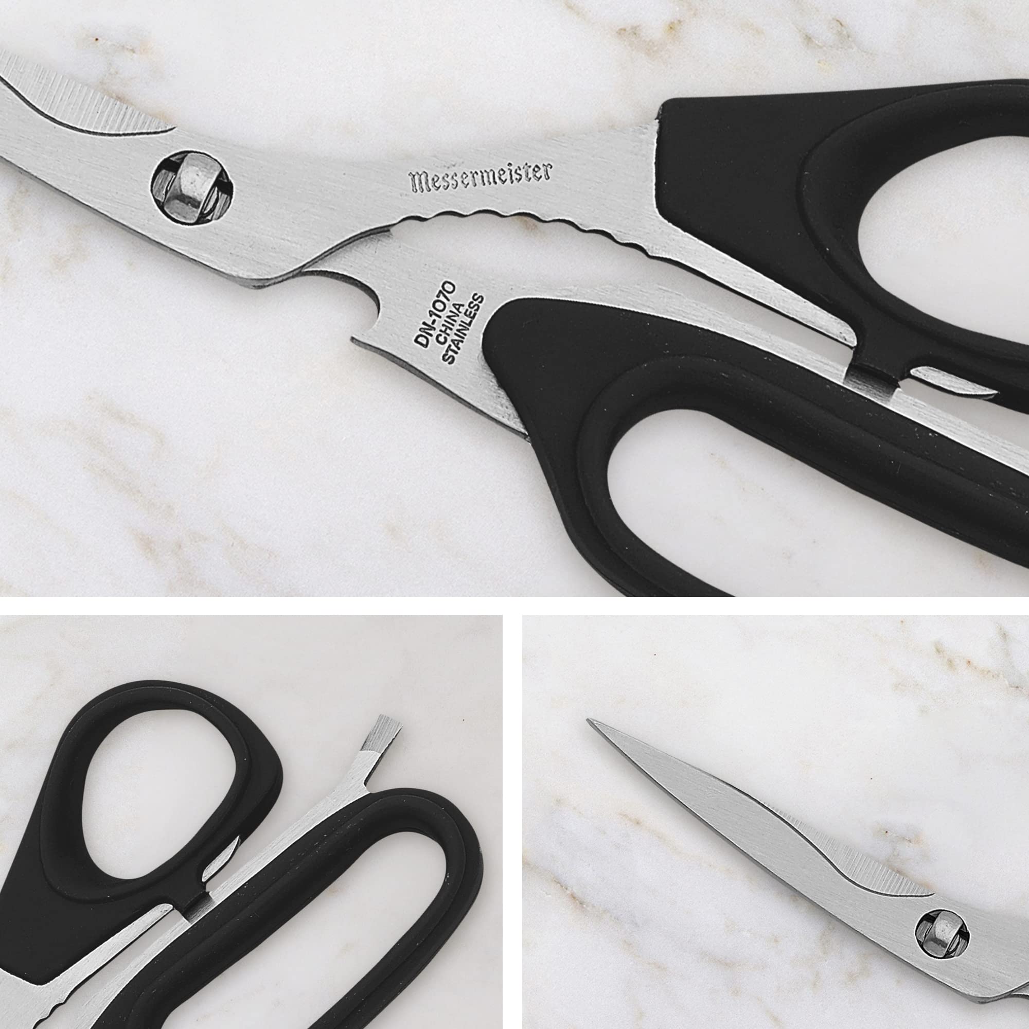 Messermeister jar lid opener and gripper on the tool for easy access