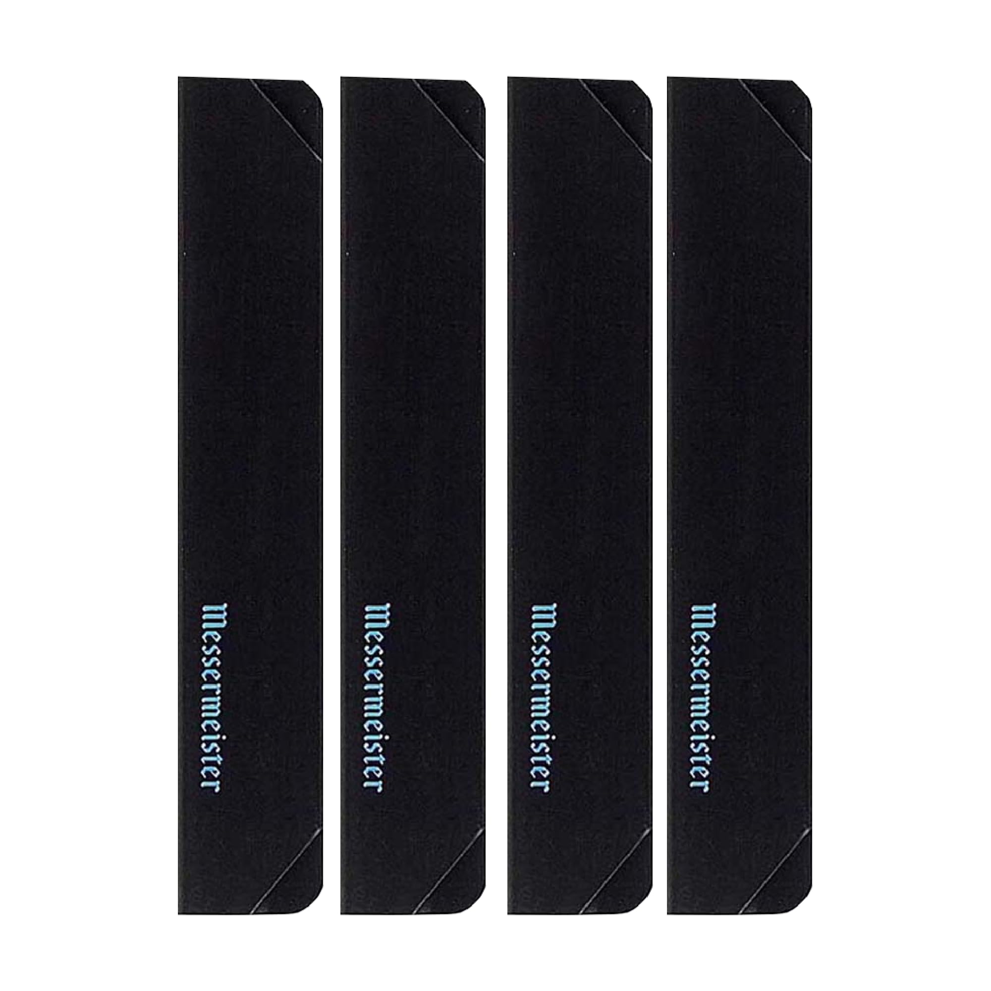 Messermeister steak knife edge guard, black front view protects blades during storage
