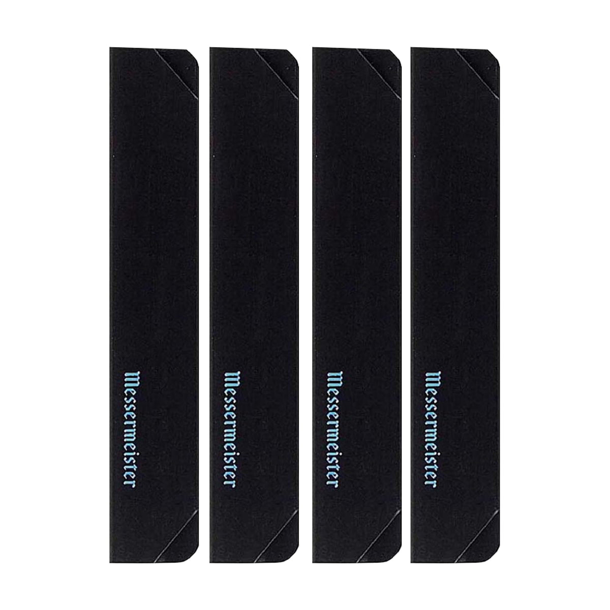 Messermeister steak knife edge guard, black front view protects blades during storage