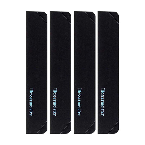 Messermeister steak knife edge guard, black front view protects blades during storage