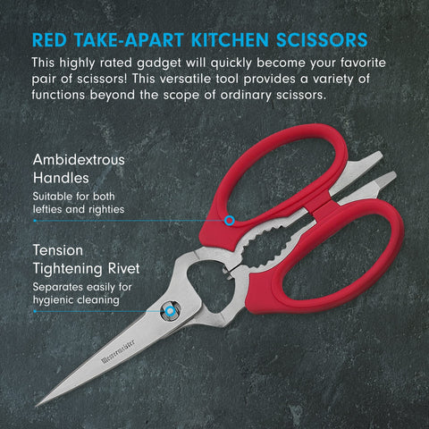 Messermeister Take-Apart Scissors with screwdriver feature for quick tweaks.