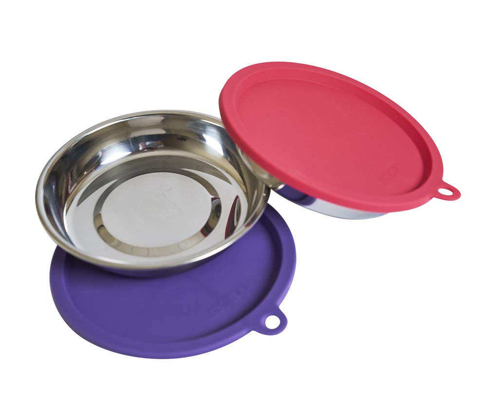 Messy Cats watermelon and purple lids add color and easy identification
