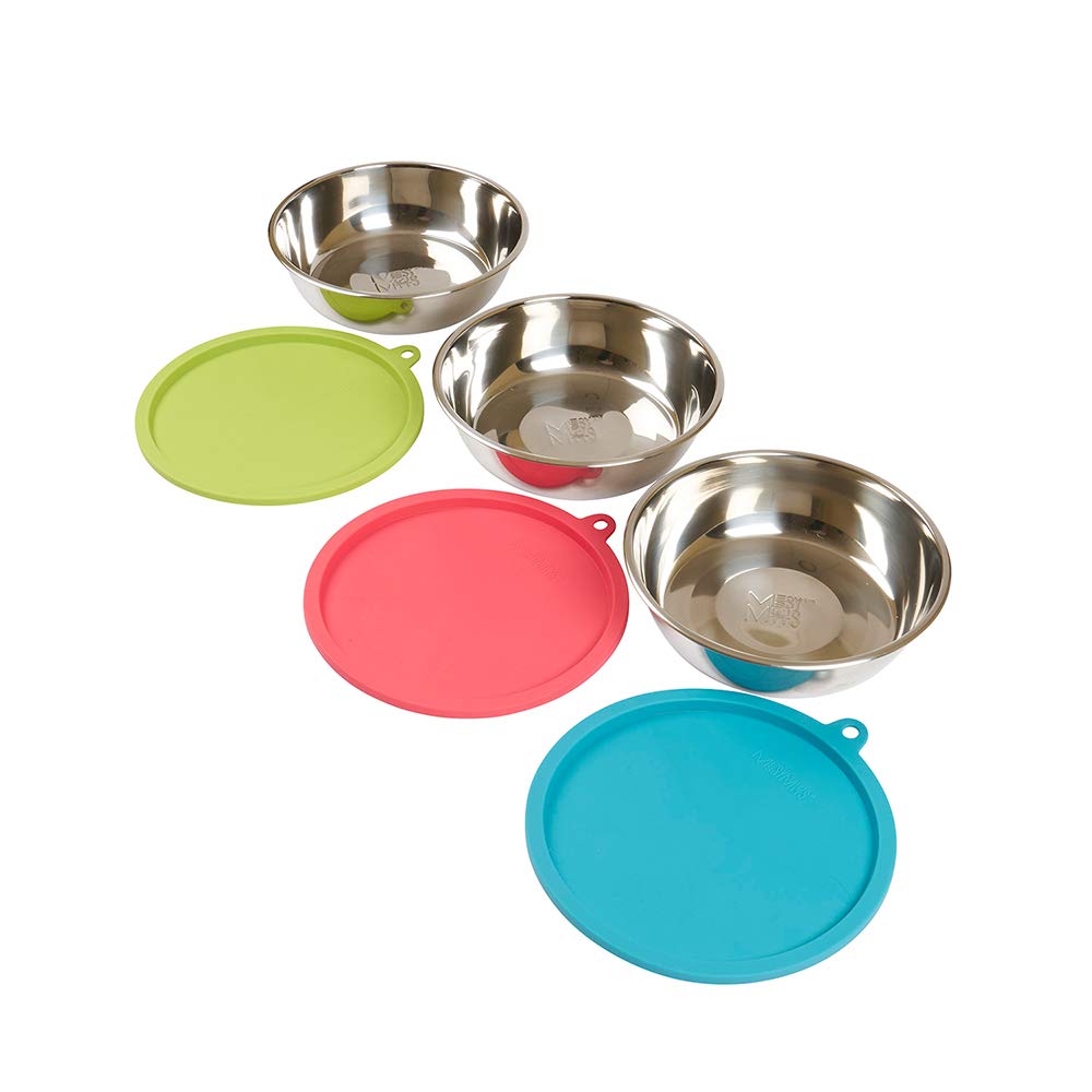 Messy Mutts stainless small 12oz bowl for precise portions on the go.