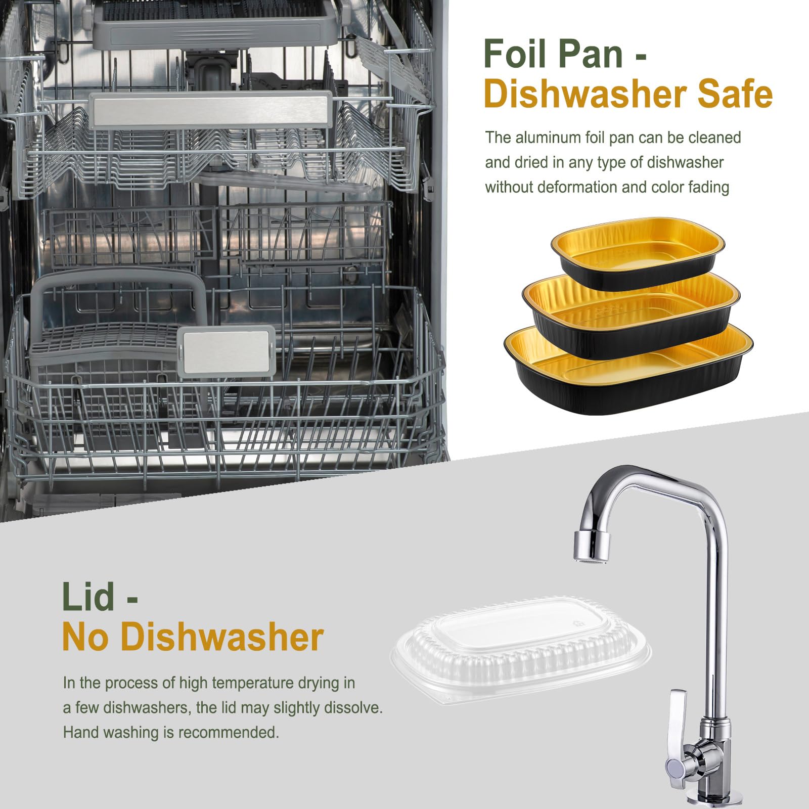 MESTAEK stackable pans show space-saving storage.
