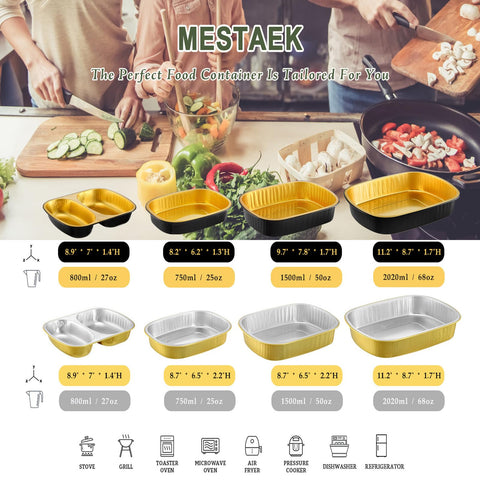 MESTAEK take-out packaging for catering or home meals.