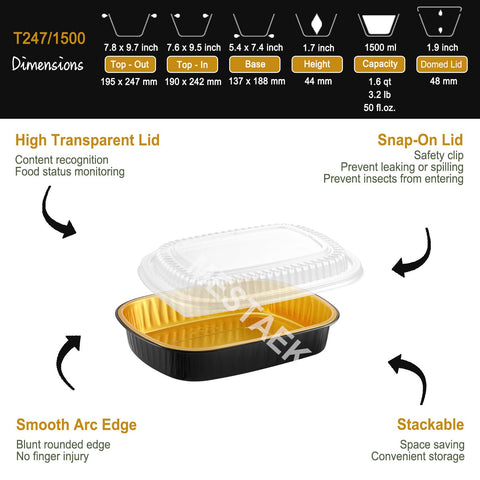 MESTAEK thick-wall foil pan demonstrates durable, 2x strength in use.