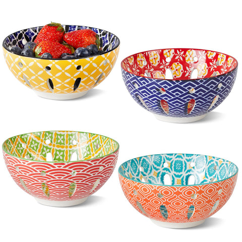 Metahom ceramic berry basket on counter, ideal for bright fruit display.