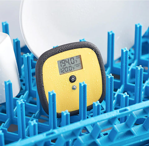 METAL MAGERY replacement thermometer plate shows max and surface temps for compliance checks.