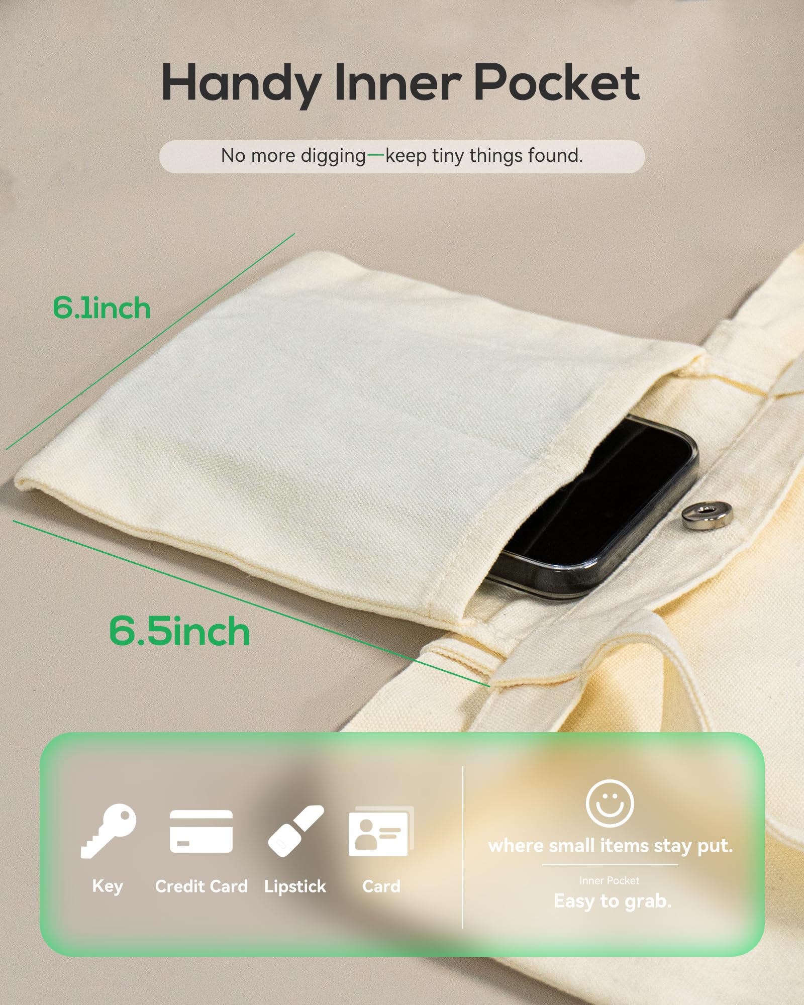 METALPHA washable tote for easy care after busy days.