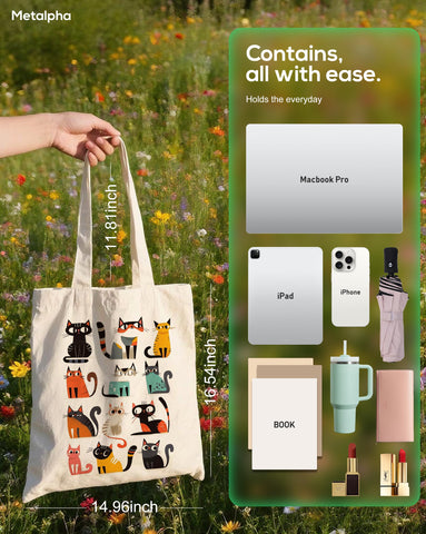METALPHA gift-ready tote suited for cat lovers and animal fans.