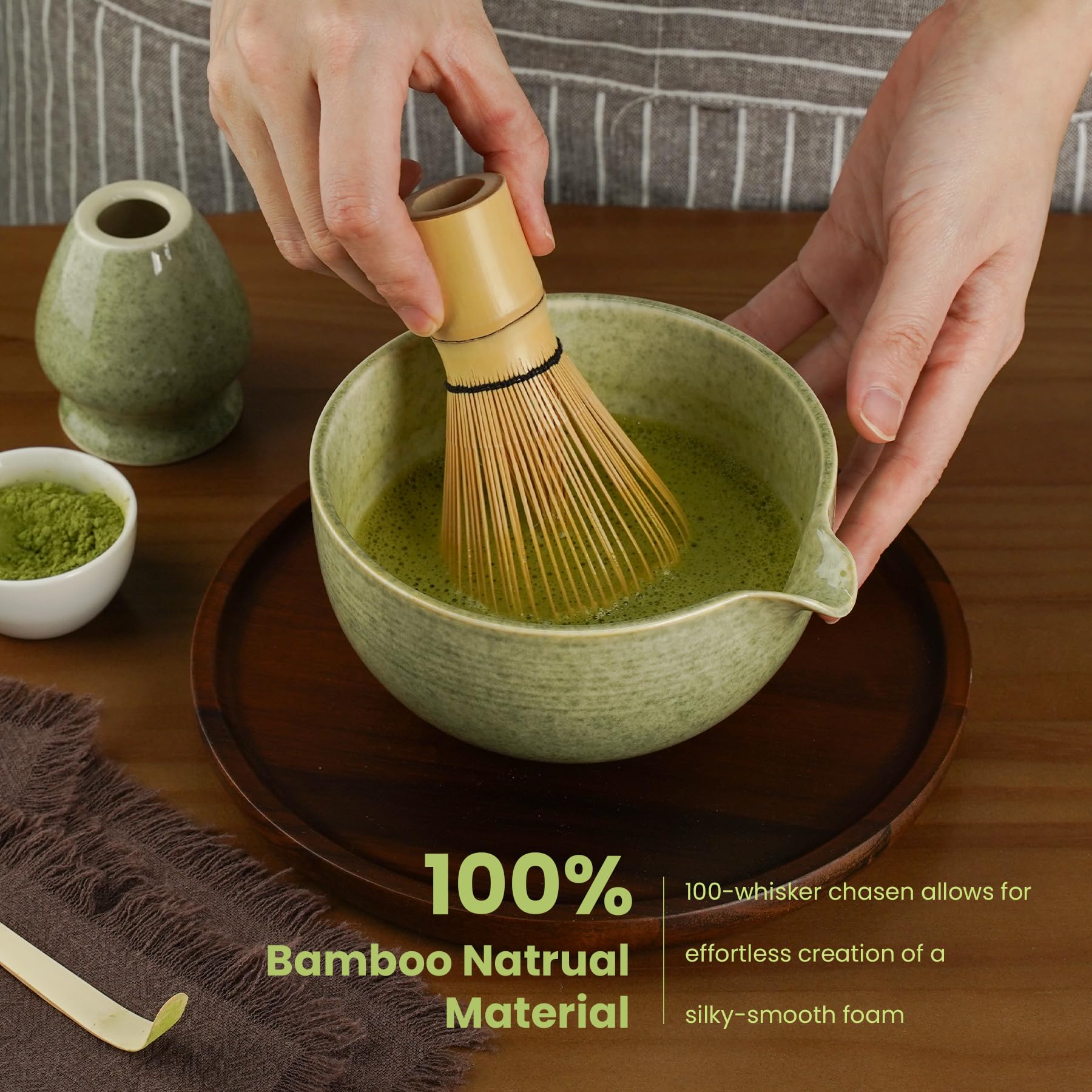 Metflavor Chasen Holder keeps whisk dry and organized after use.