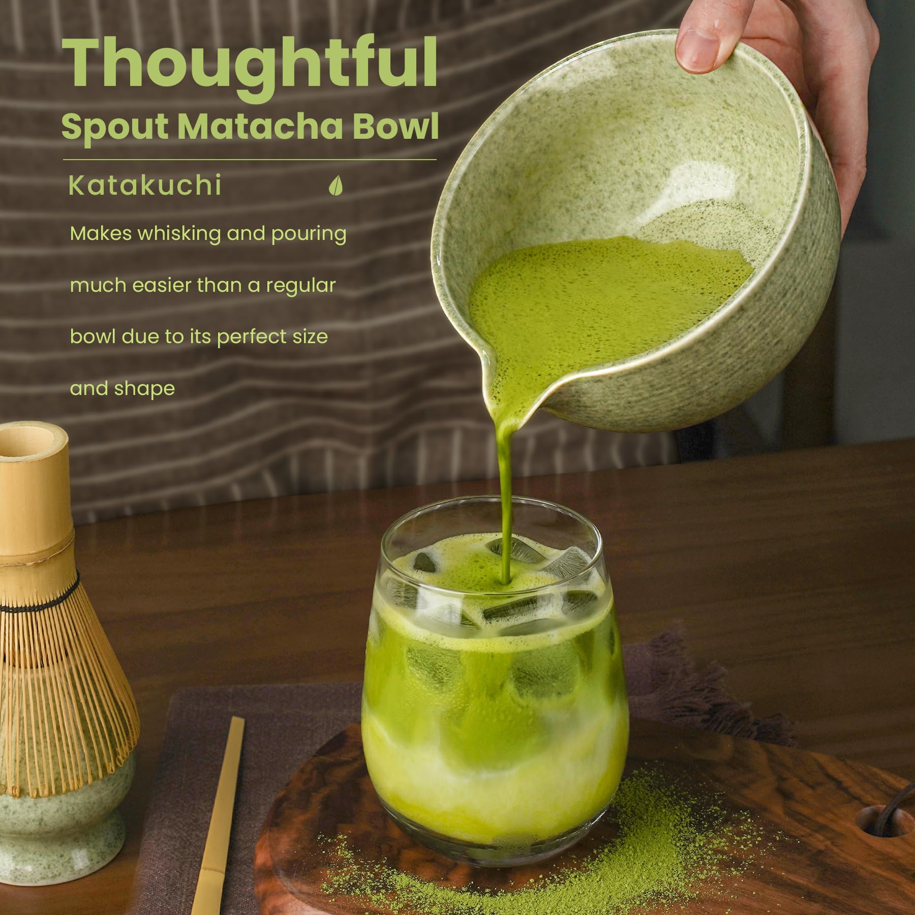 Metflavor Matcha Scoop measures portions precisely for consistent brews.