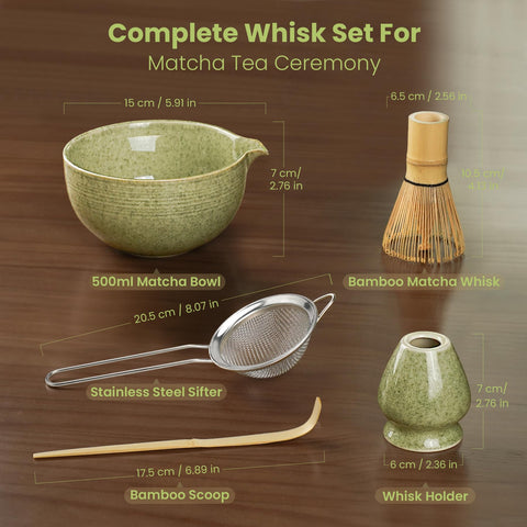 Metflavor Matcha Whisk Set matcha bowl for authentic ceremony at home.