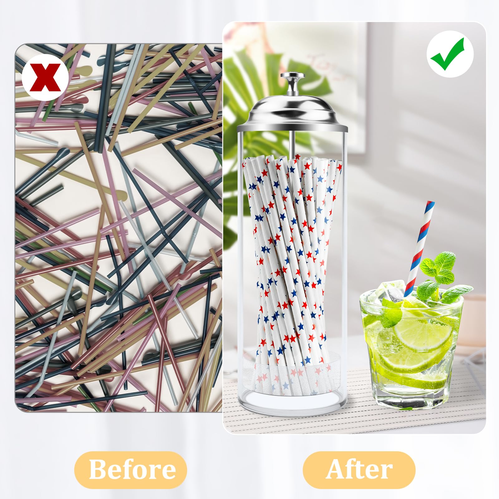 Mevtok straw holder capacity illustrating 80 to 100 straws.