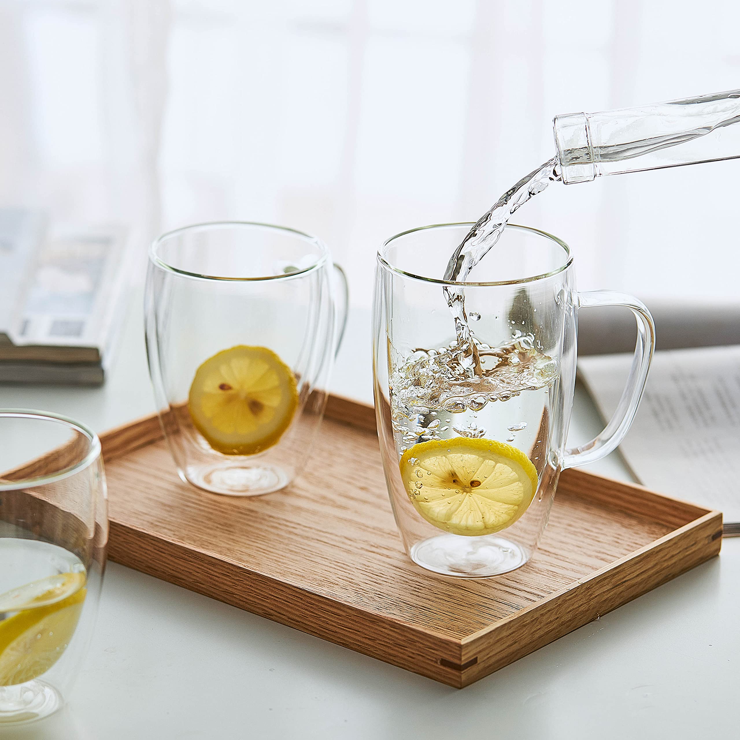 MEWAY mug with handle showcases clear design for espresso or tea.