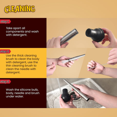 MEWMET thin cleaning brush for needles cleaning