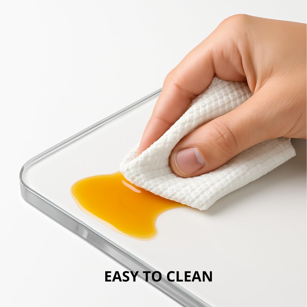 MEWSDEN durable, food-grade acrylic that's kinder to knives than glass.