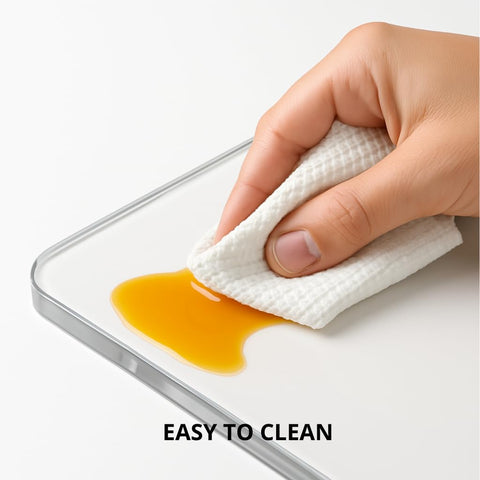 MEWSDEN durable, food-grade acrylic that's kinder to knives than glass.
