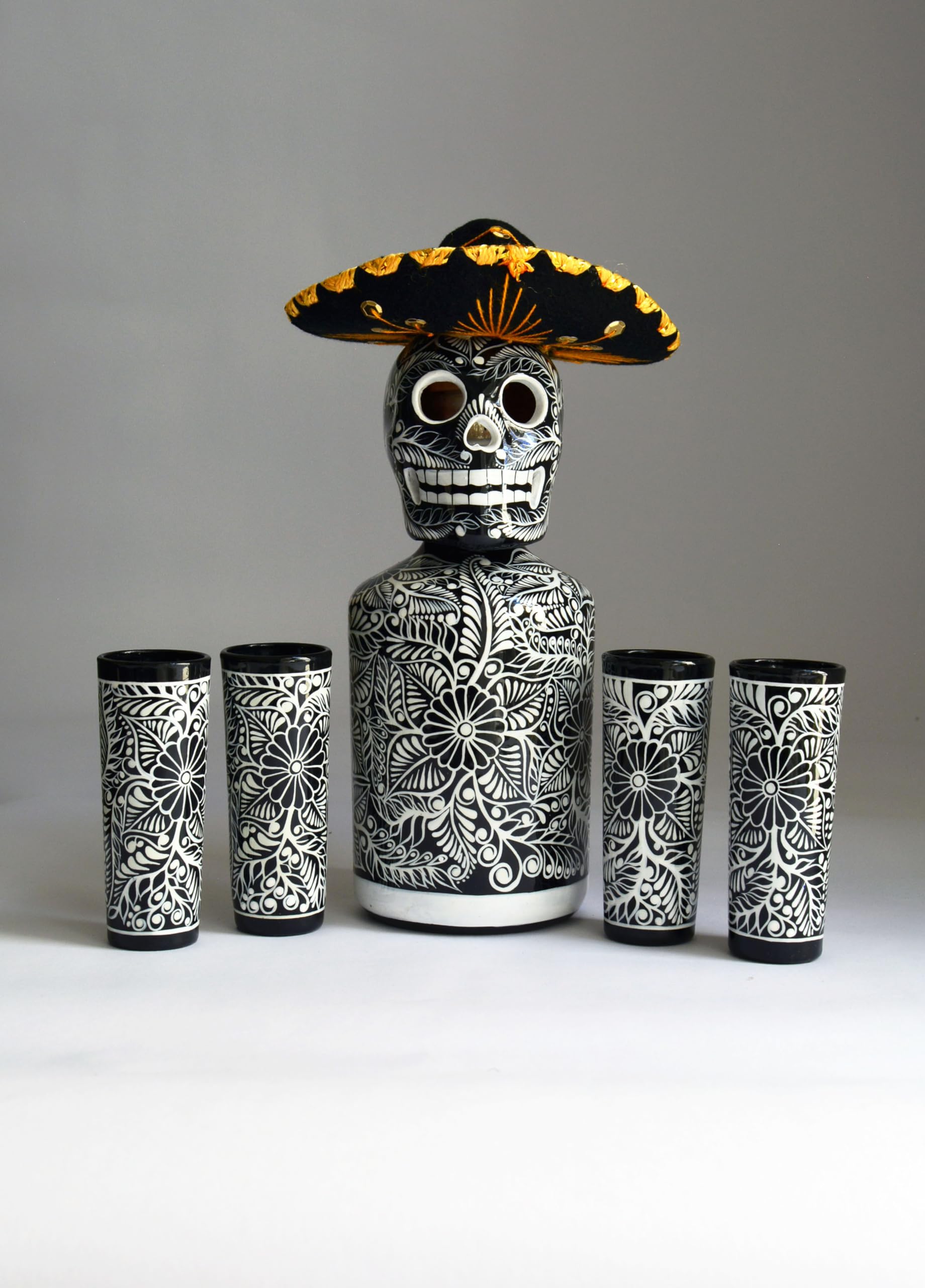 Mexskeletons tequila decanter 25oz capacity for generous pours without sacrificing elegance