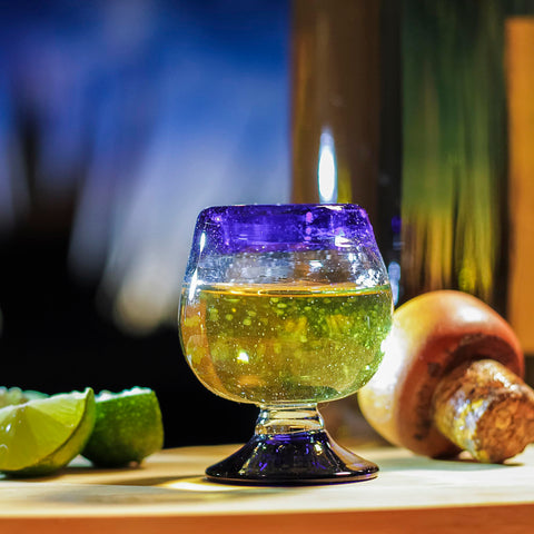 MEXTEQUIL gift-ready packaging for tequila shot glasses.