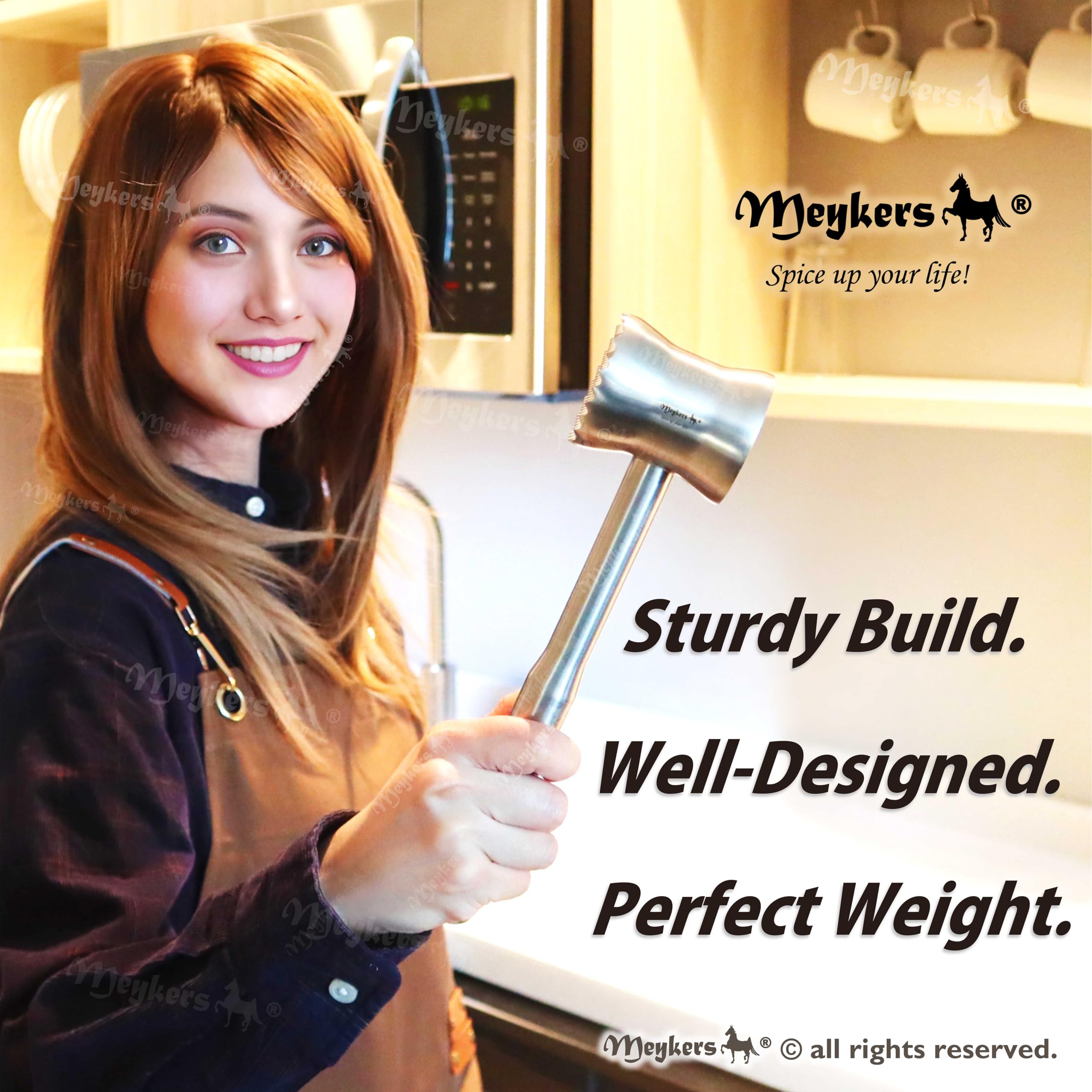 Meykers tenderizer is dishwasher-safe for quick cleanup after cooking.