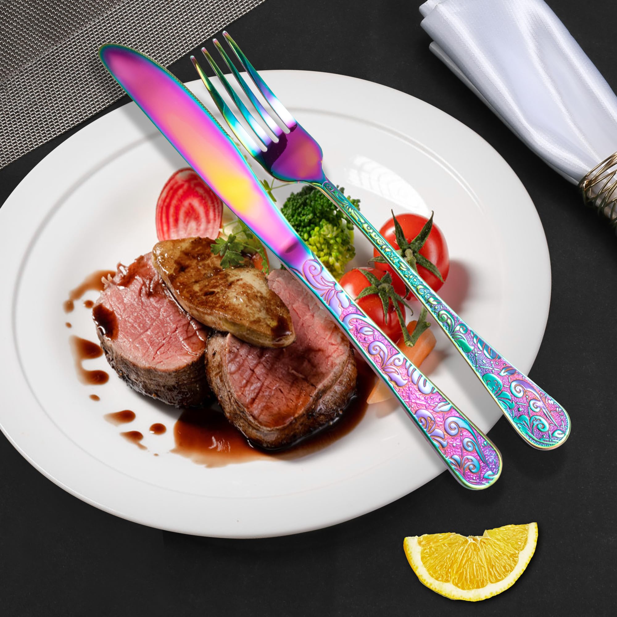 Meythway rainbow silverware gift packaging displays a thoughtful present for weddings and housewarmings