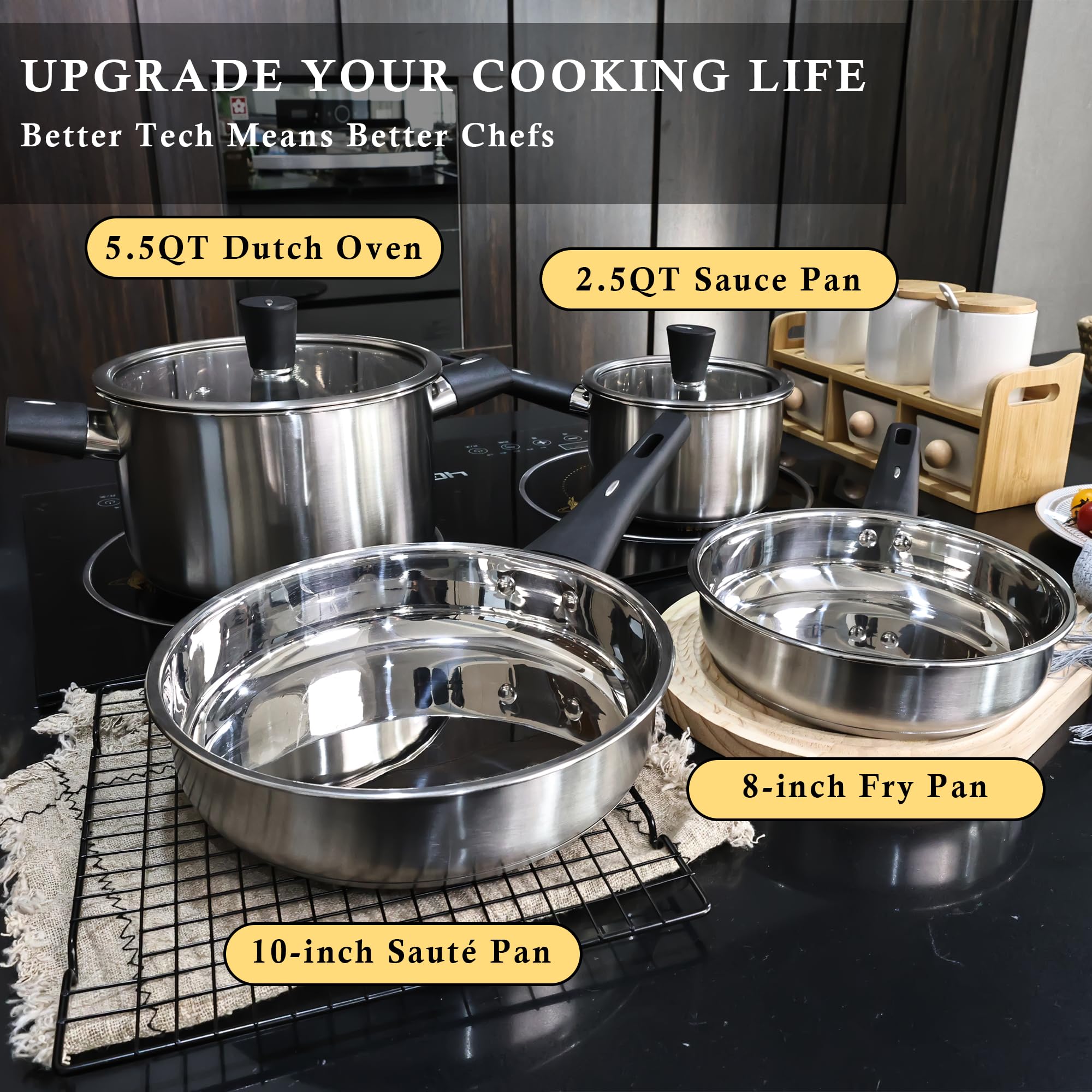 Meythway Upgrade dishwasher-safe design simplifies cleanup after meals.