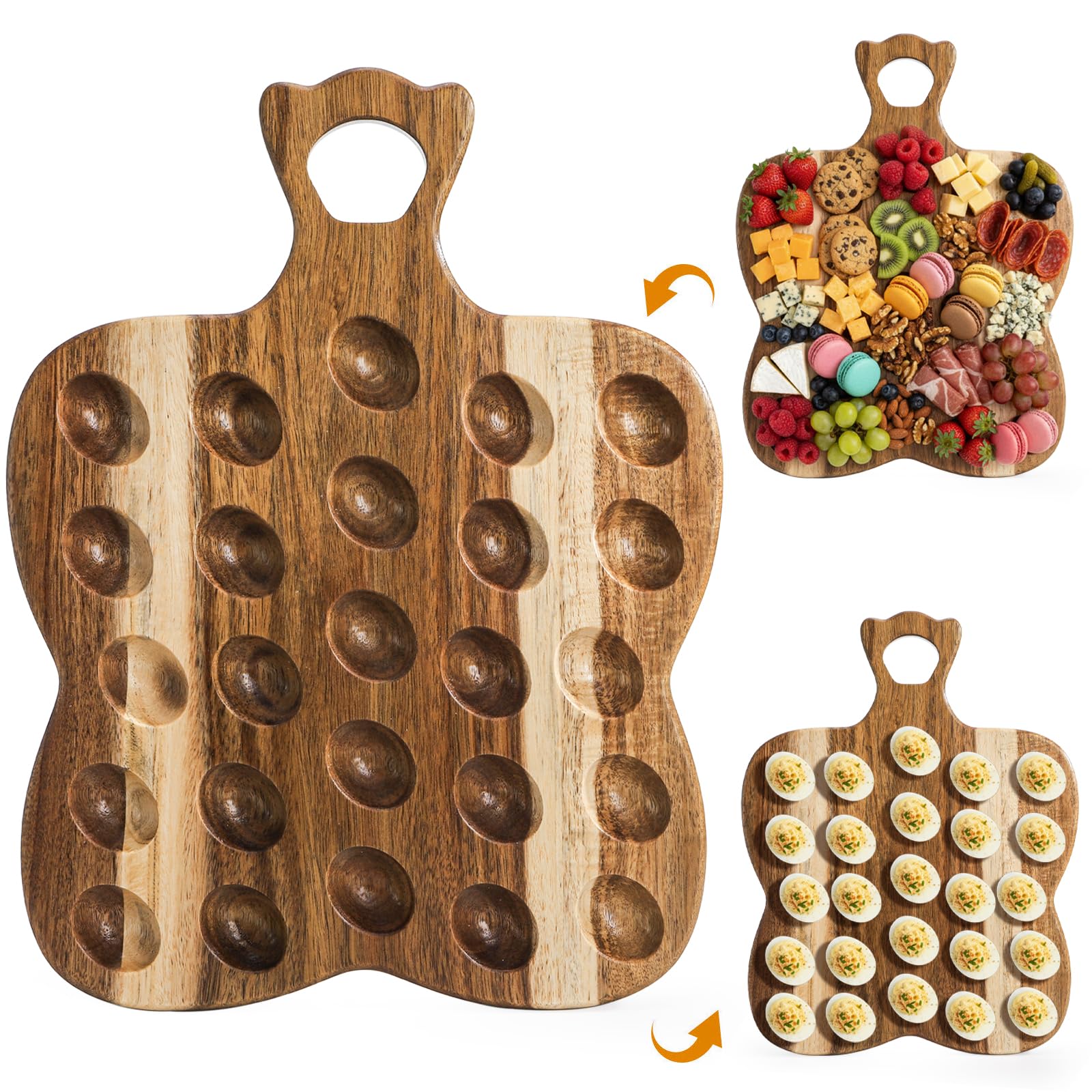 Mezchi 15 inch serving board suits Easter, Thanksgiving, and entertaining.