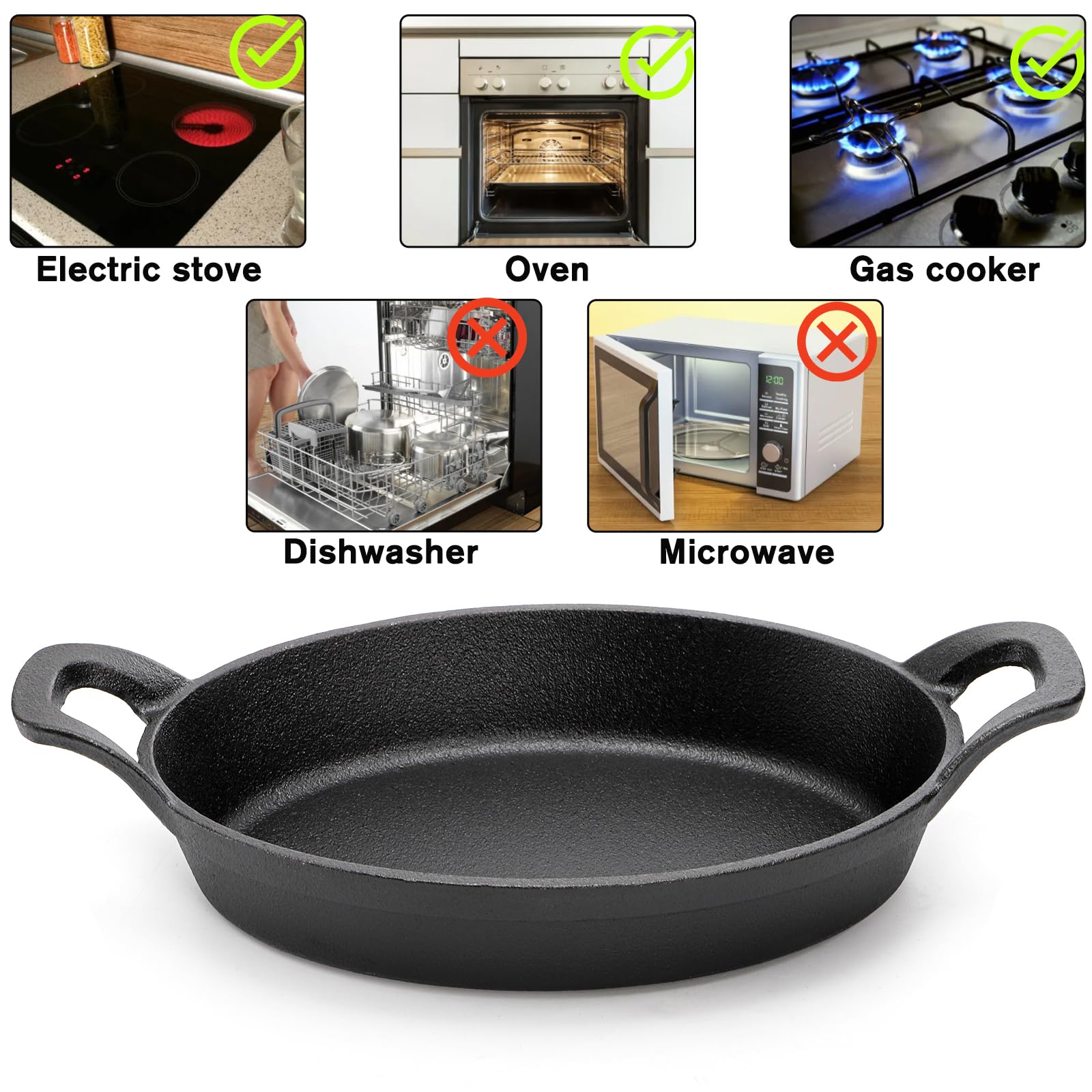 Mezchi cast iron skillet close-up shows durable construction built to last.