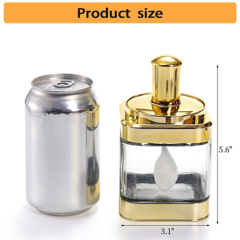 Mezchi condiment jars feature a notch for easy spoon scooping.