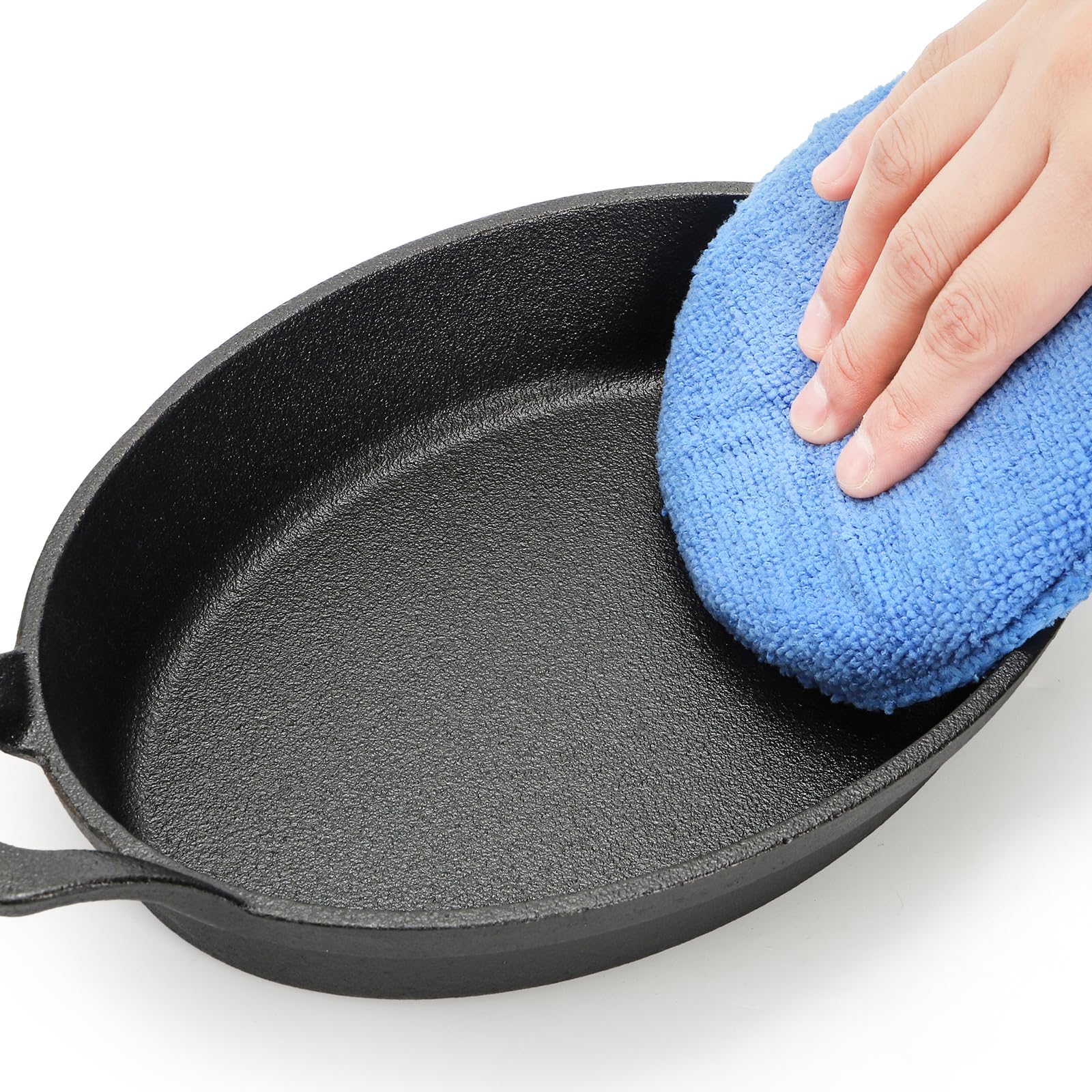 Mezchi skillet on stove demonstrates versatile cooking from sauté to sear.
