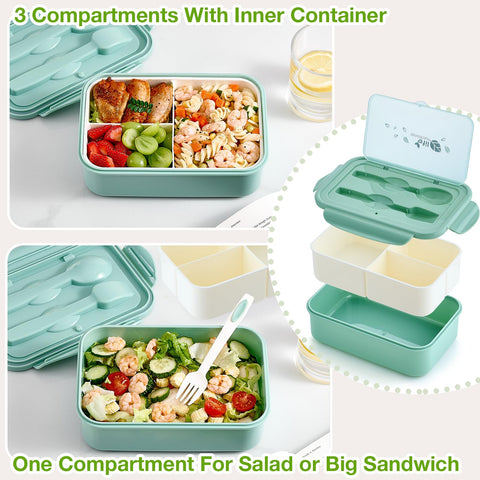 Mfacoy 1100 ml bento box microwavable for reheating meals.