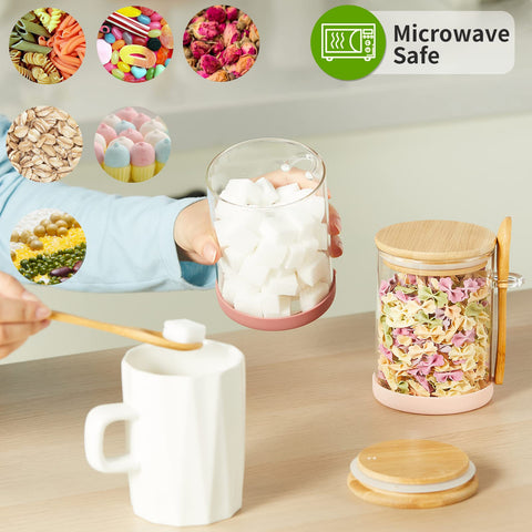 Mfacoy clear storage canisters help you see contents at a glance in the kitchen.