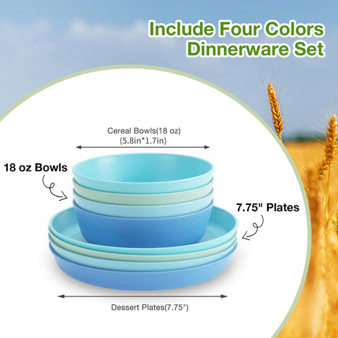 Mfacoy dishwasher-safe kids dinnerware for quick cleanup after meals