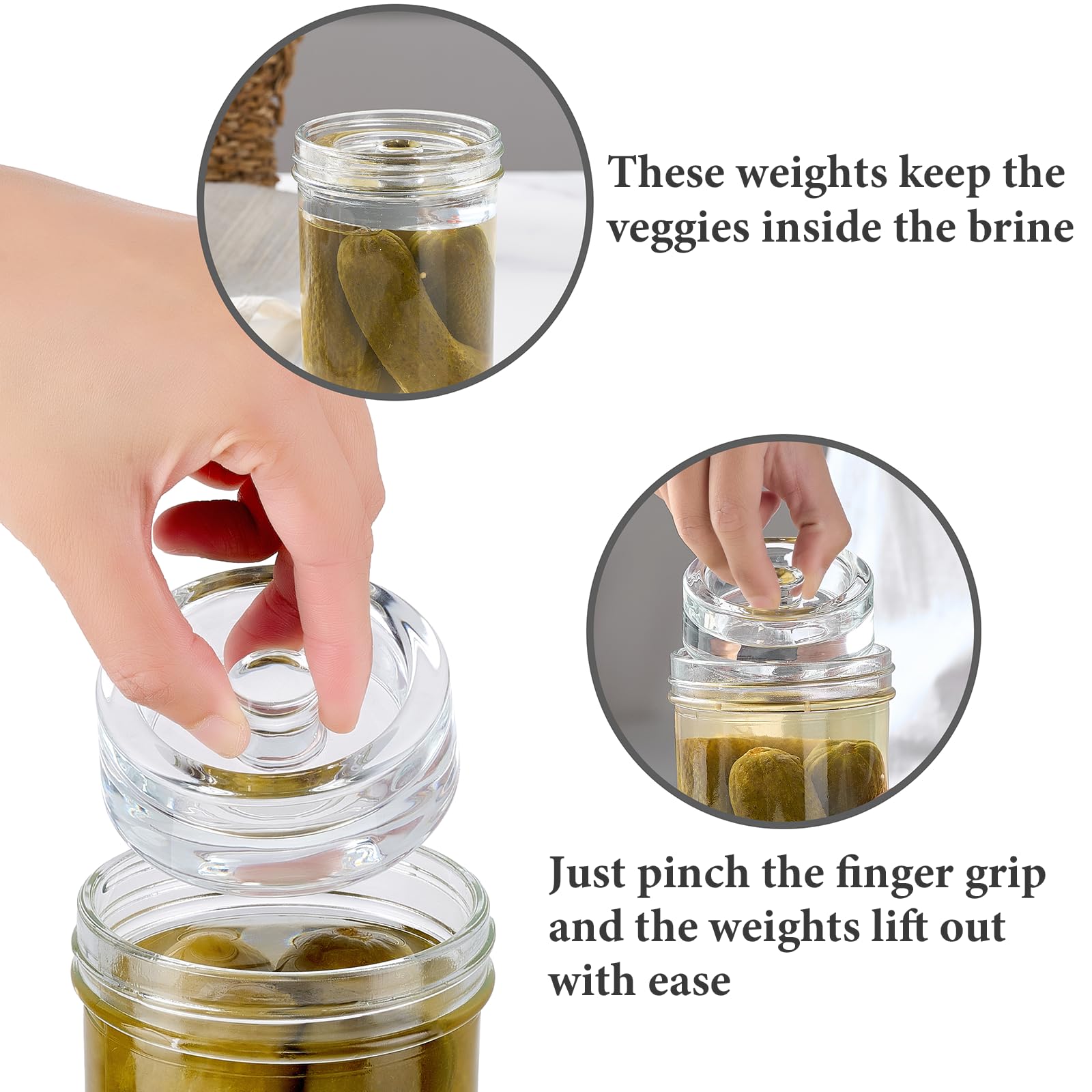 Mfacoy dishwasher-safe glass weights simplify cleaning after fermentation sessions