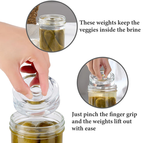 Mfacoy dishwasher-safe glass weights simplify cleaning after fermentation sessions