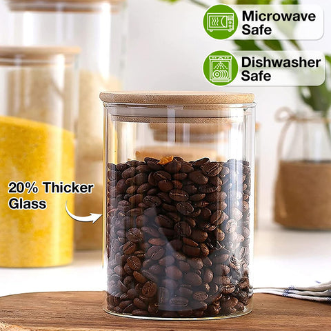 Mfacoy erasable labels for jars to categorize pantry staples.