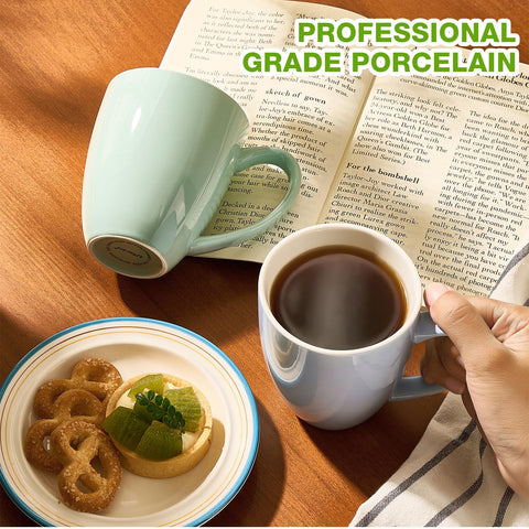 Mfacoy porcelain mugs microwave-safe for quick heat and hot drinks.